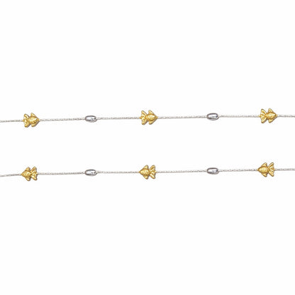 Dual Tone Fish Anklet (Pair)