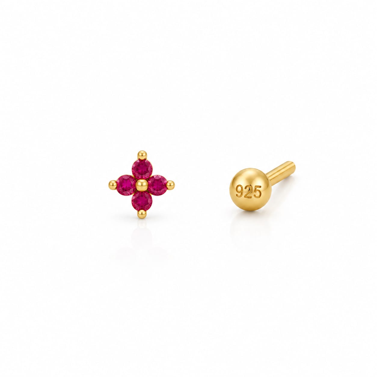 Rosette Bloom 925 Silver Nose Pin