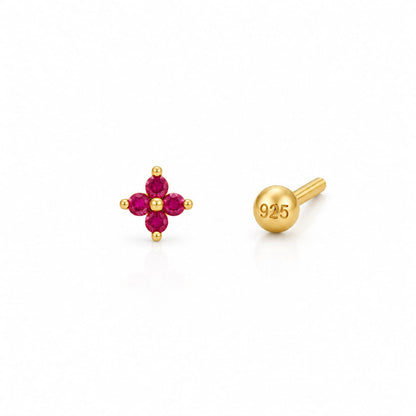 Rosette Bloom 925 Silver Nose Pin