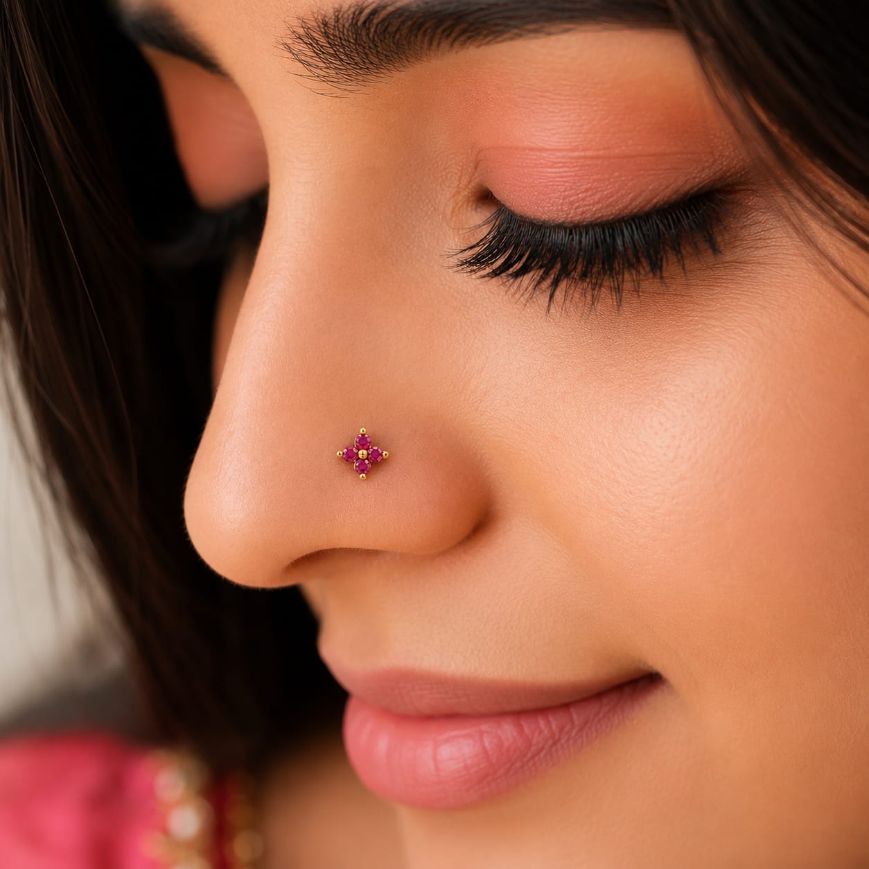 Rosette Bloom 925 Silver Nose Pin