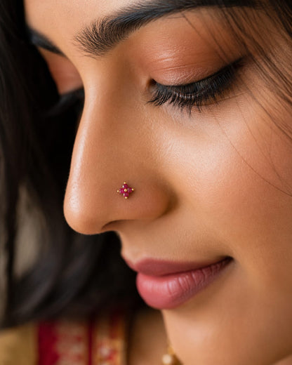 Rosette Bloom 925 Silver Nose Pin
