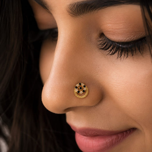 Midnight Halo 925 Silver Nose Pin