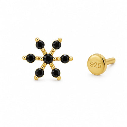 Dark Petal 925 Silver Nose Pin