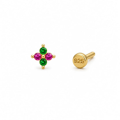 Rangoli Bloom 925 Silver Nose Pin