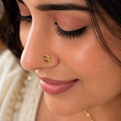Rangoli Twin 925 Silver Nose Pin