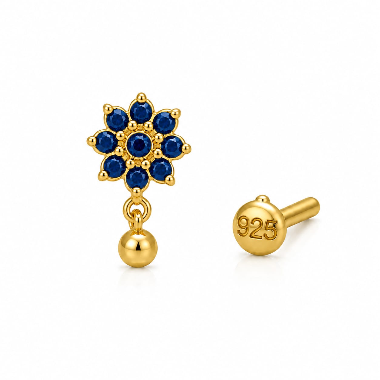 Indraneel Drop 925 Silver Nose Pin
