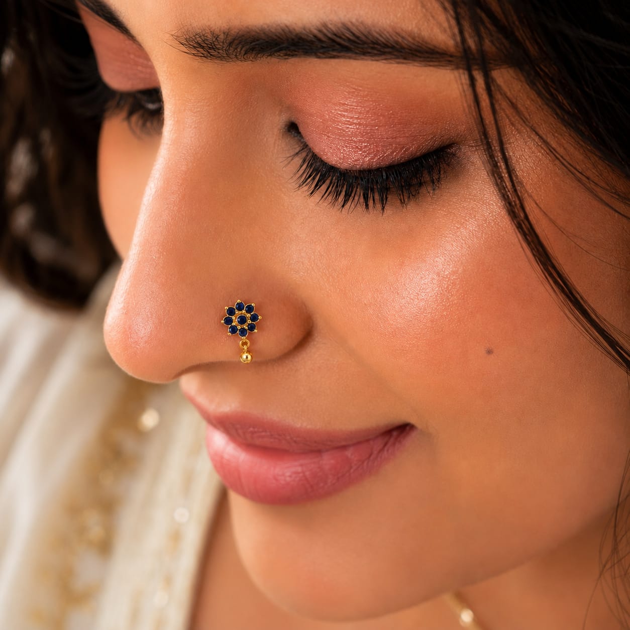 Indraneel Drop 925 Silver Nose Pin