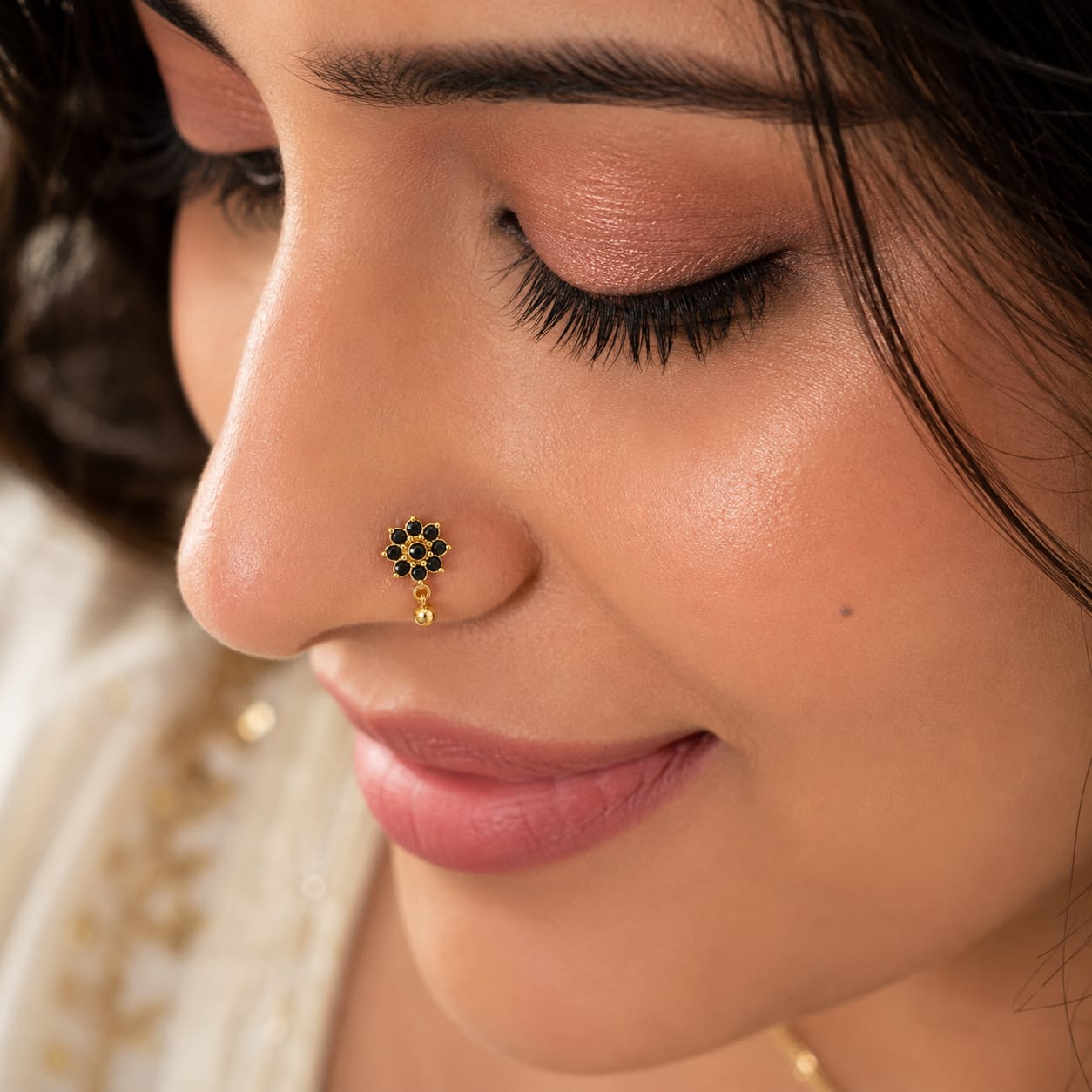 Midnight Drop 925 Silver Nose Pin