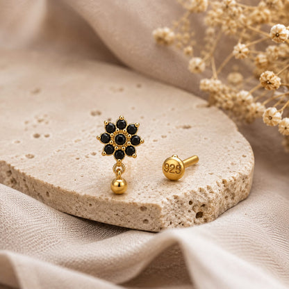 Midnight Drop 925 Silver Nose Pin