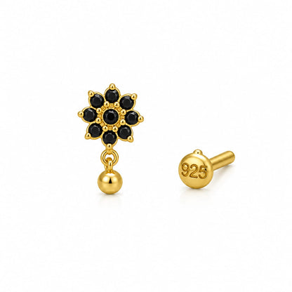 Midnight Drop 925 Silver Nose Pin