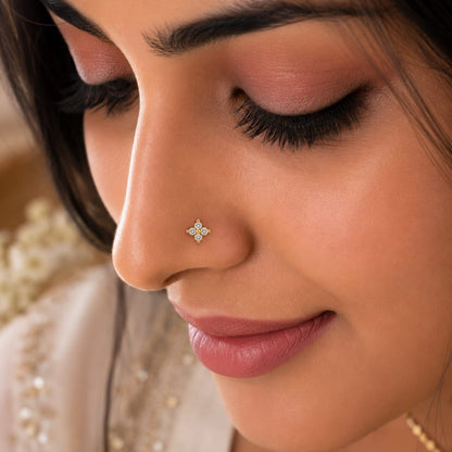 Noor Bloom 925 Silver Nose Pin