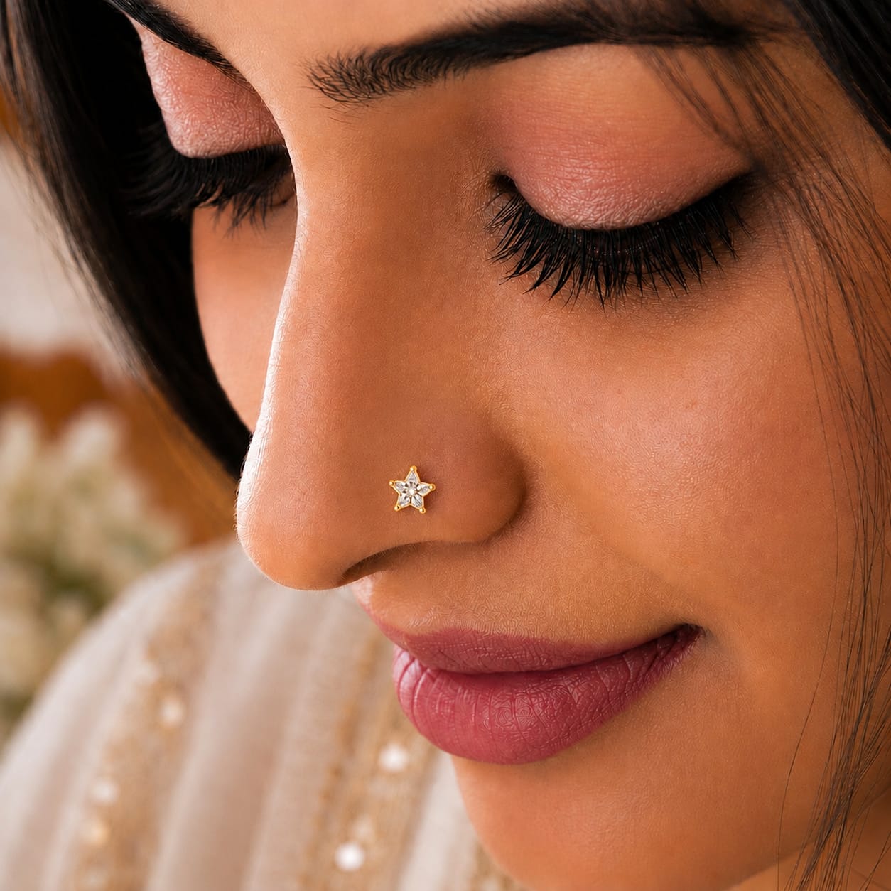 Celestial Star 925 Silver CZ Nose Pin (5 mm)