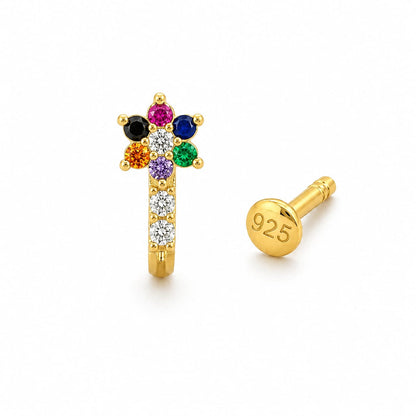 Aurora Bloom 925 Silver Nose Pin