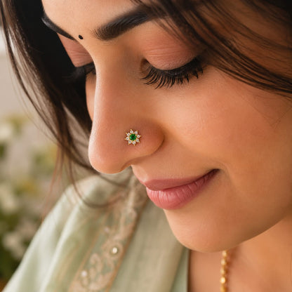 Forest Blossom 925 Silver Nose Pin