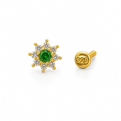 Forest Blossom 925 Silver Nose Pin