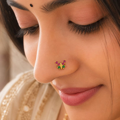 Flutter Charm Butterfly 925 Silver Nose Pin