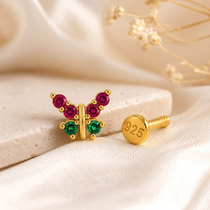 Flutter Charm Butterfly 925 Silver Nose Pin