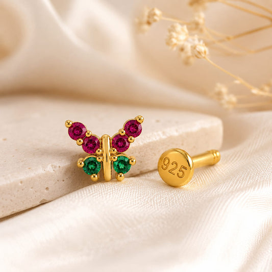 Flutter Charm Butterfly 925 Silver Nose Pin