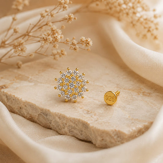 Frost Bloom 925 Silver Nose Pin