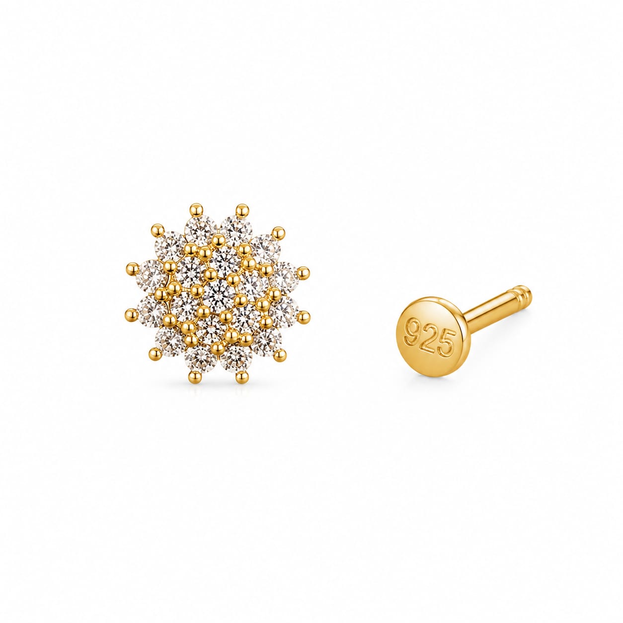 Frost Bloom 925 Silver Nose Pin