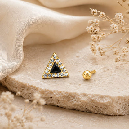 Noir Triangle 925 Silver Nose Pin