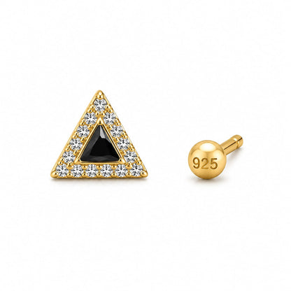 Noir Triangle 925 Silver Nose Pin
