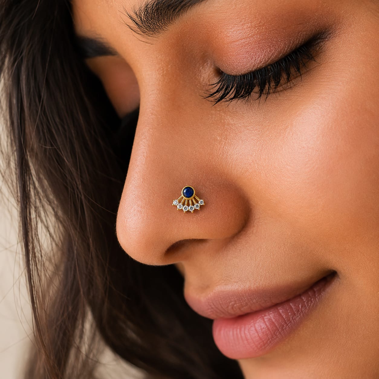 Sapphire Grace 925 Silver Nose Pin