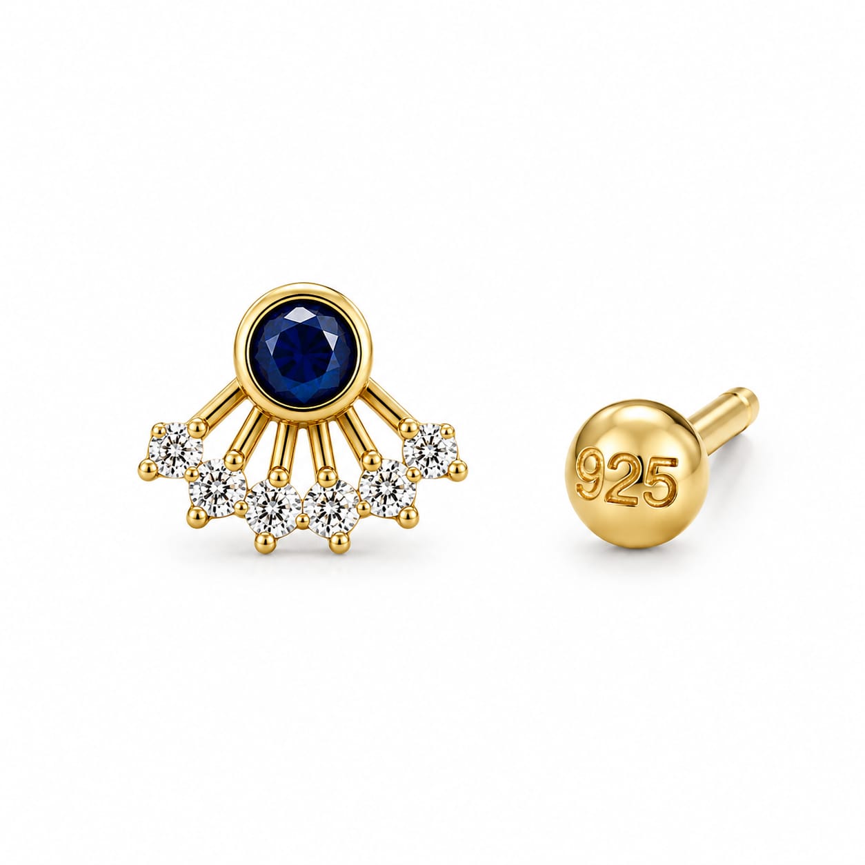 Sapphire Grace 925 Silver Nose Pin