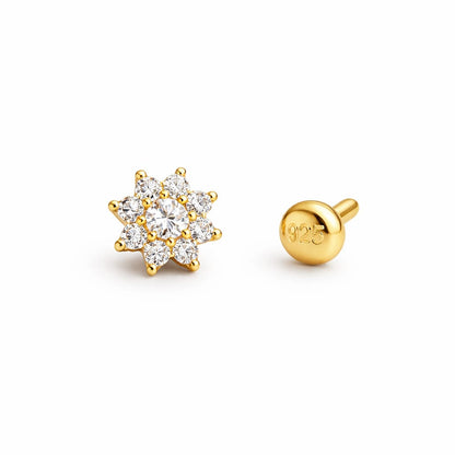 Celeste Bloom 925 Silver Nose Pin
