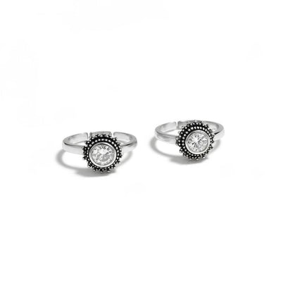 Celestial Halo 925 Silver Toe Rings (Pair)