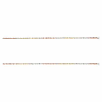 925 Sterling Silver Minimal Chain Anklet (Pair)