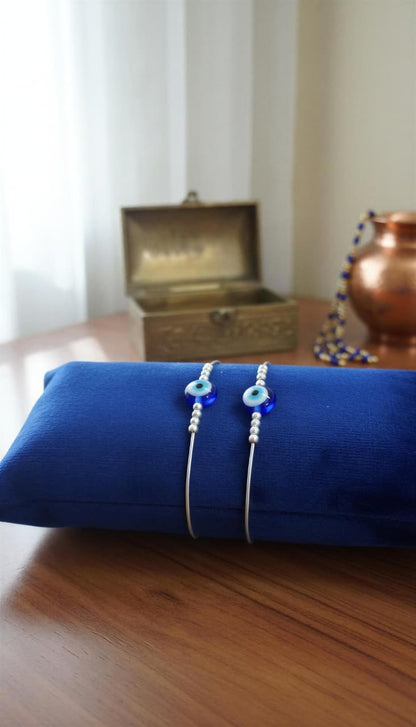 925 Sterling Silver Evil Eye Payal (Pair)