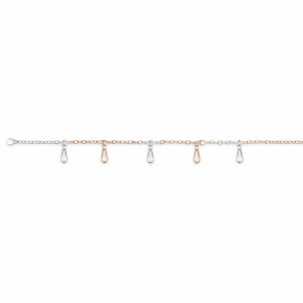 925 Sterling Silver Dainty Drop Anklet (single)