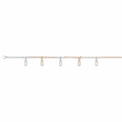 925 Sterling Silver Dainty Drop Anklet (single)