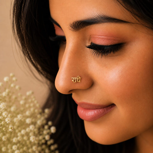 Radhe Naam 925 Silver Nose Pin